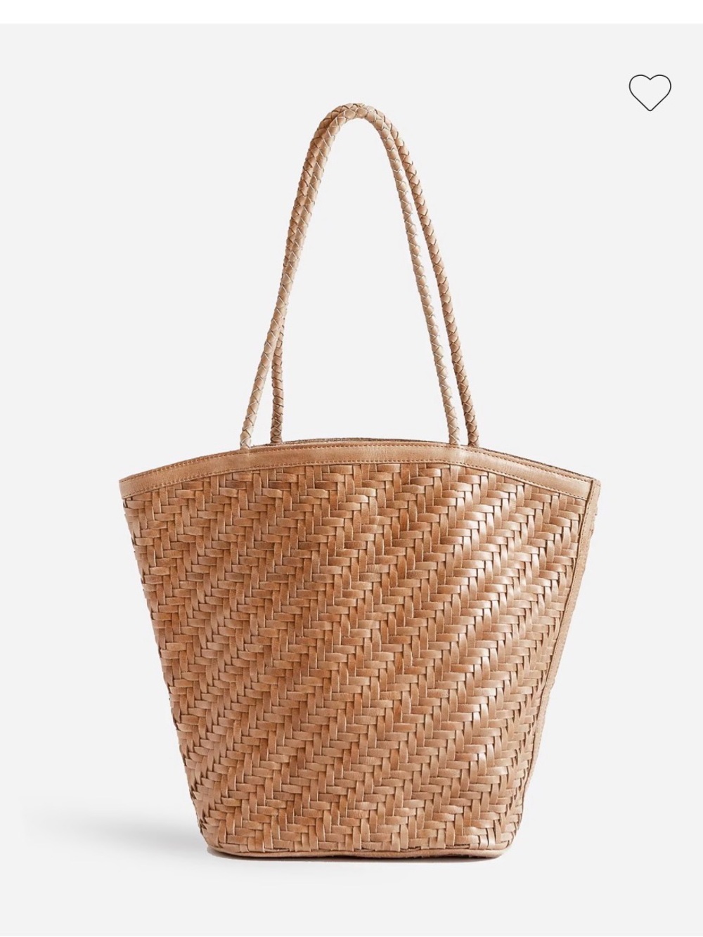 Bembien Braided Straw Shoulder Tote Bag in Tan